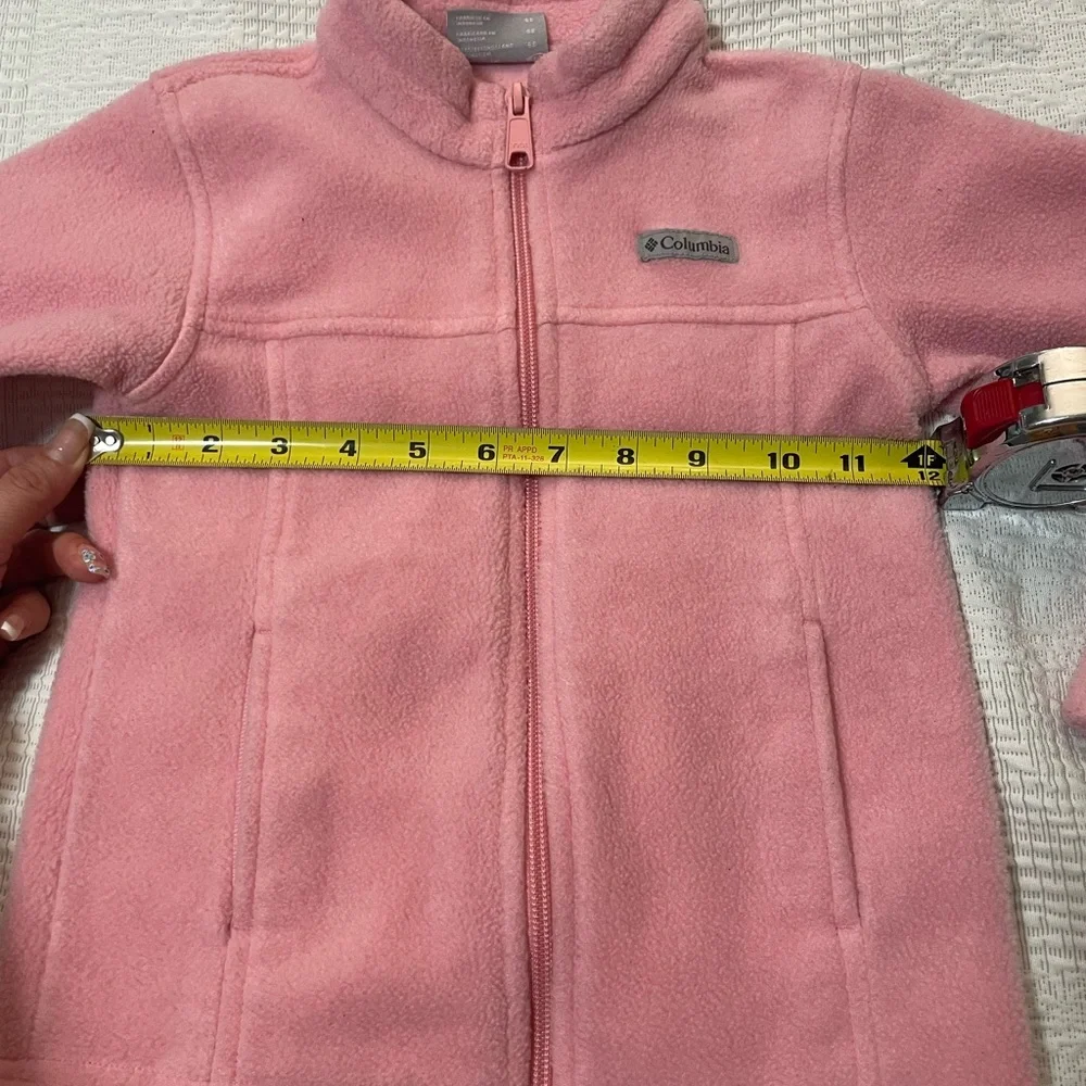 Girls 🩷Columbia Light Pink Fleece Jacket with Full Zip, size 4